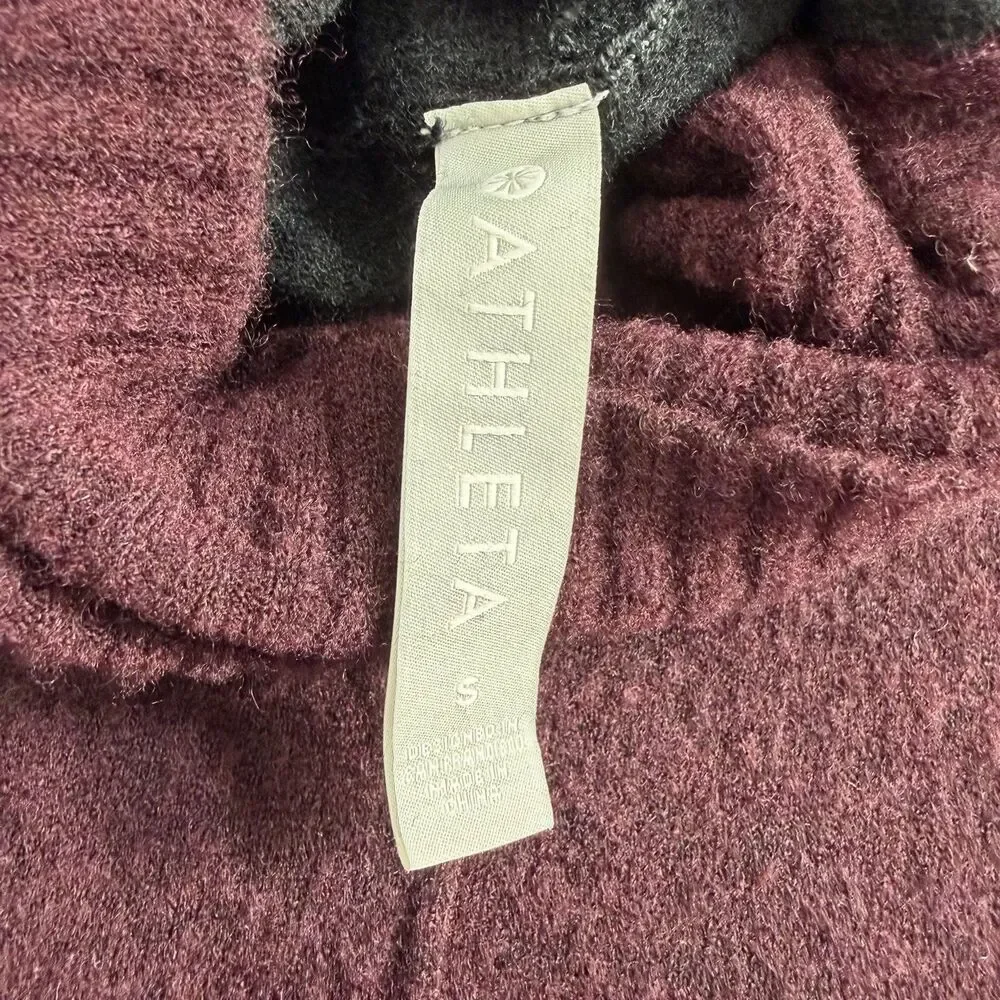 Athleta Extra Fine Merino Wool Blend Turtleneck Sweater Women's Small Colorblock